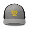 Gold Embroidered Brand Logo Trucker Hat | Retro