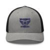 Navy Embroidered Brand Logo Trucker Hat | Retro