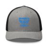 Aqua Embroidered Brand Logo Trucker Hat | Retro