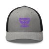 Purple Embroidered Brand Logo Trucker Hat | Retro