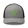 Kiwi Green Embroidered Brand Logo Trucker Hat | Retro