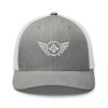 White Embroidered Logo Trucker Hat | Retro