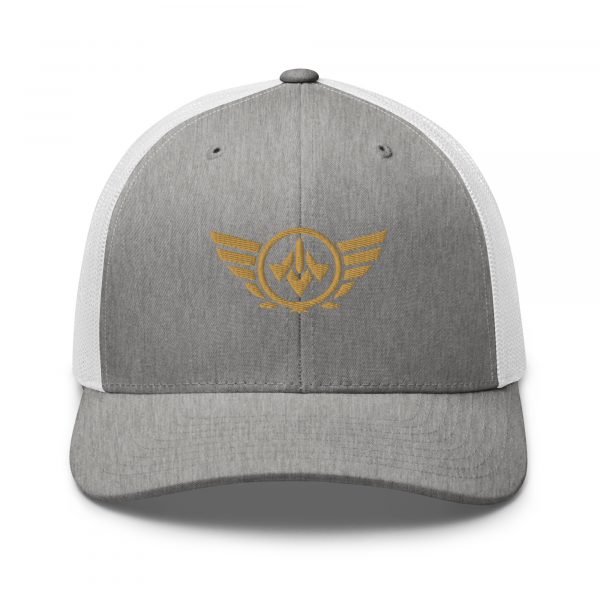 Old Gold Embroidered Logo Trucker Hat | Retro