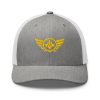 Gold Embroidered Logo Trucker Hat | Retro