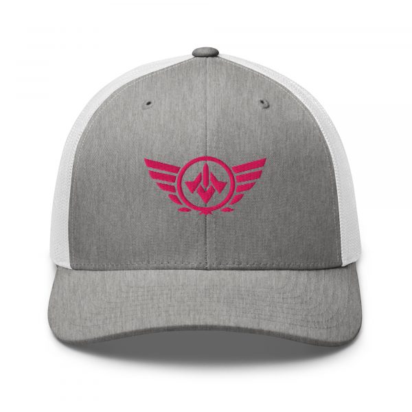 Flamingo Embroidered Logo Trucker Hat | Retro