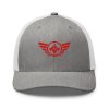 Red Embroidered Logo Trucker Hat | Retro