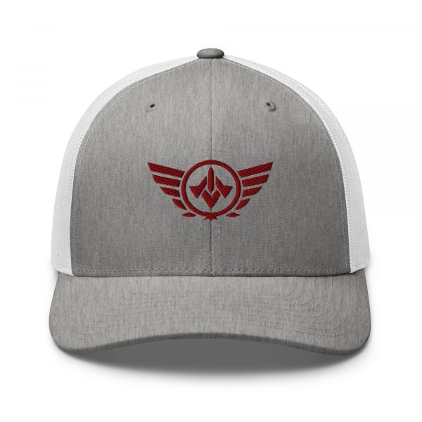 Maroon Embroidered Logo Trucker Hat | Retro