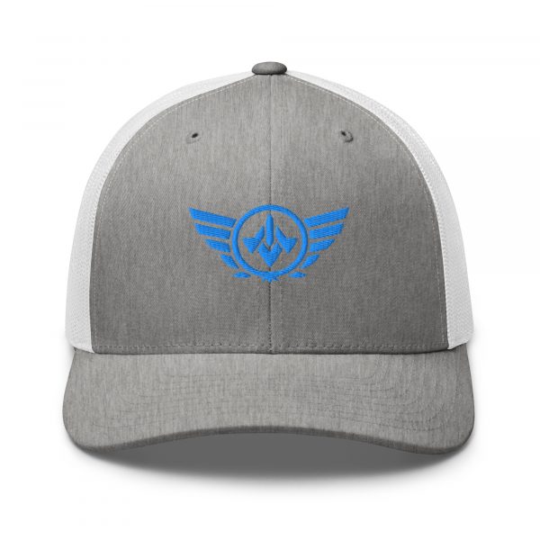 Aqua Embroidered Logo Trucker Hat | Retro