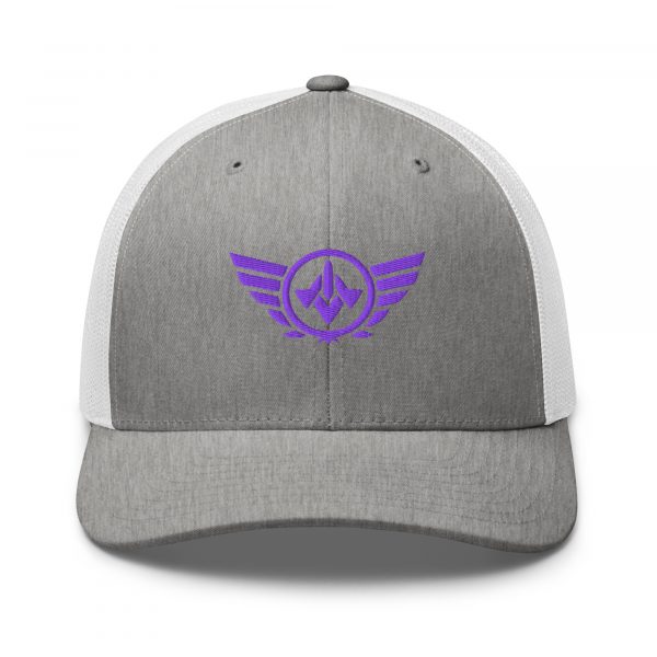 Purple Embroidered Logo Trucker Hat | Retro