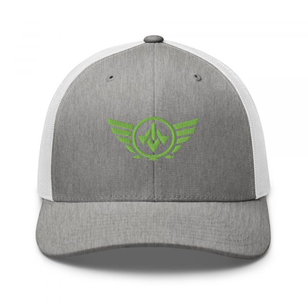 Kiwi Green Embroidered Logo Trucker Hat | Retro