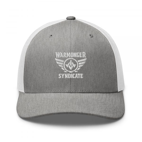White Embroidered Brand Logo Trucker Hat | Retro
