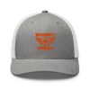 Orange Embroidered Brand Logo Trucker Hat | Retro