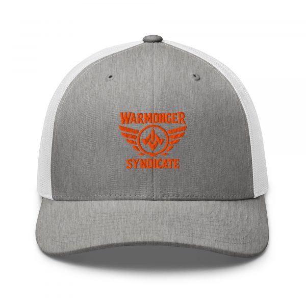 Orange Embroidered Brand Logo Trucker Hat | Retro