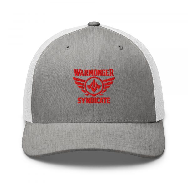 Red Embroidered Brand Logo Trucker Hat | Retro
