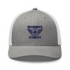 Navy Embroidered Brand Logo Trucker Hat | Retro