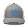 Aqua Embroidered Brand Logo Trucker Hat | Retro