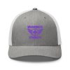 Purple Embroidered Brand Logo Trucker Hat | Retro