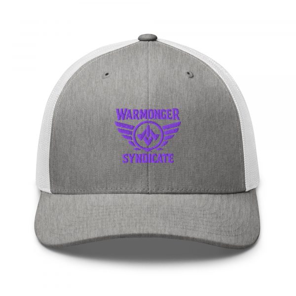 Purple Embroidered Brand Logo Trucker Hat | Retro