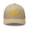 Gold Embroidered Logo Trucker Hat | Retro