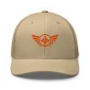 Orange Embroidered Logo Trucker Hat | Retro