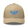 Aqua Embroidered Logo Trucker Hat | Retro
