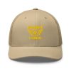 Gold Embroidered Brand Logo Trucker Hat | Retro