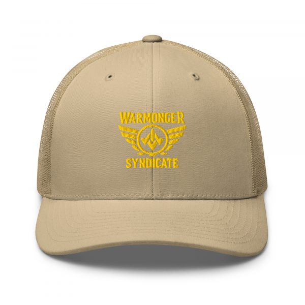 Gold Embroidered Brand Logo Trucker Hat | Retro