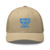 Aqua Embroidered Brand Logo Trucker Hat | Retro