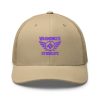 Purple Embroidered Brand Logo Trucker Hat | Retro