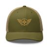 Old Gold Embroidered Logo Trucker Hat | Retro