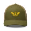 Gold Embroidered Logo Trucker Hat | Retro