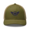 Navy Embroidered Logo Trucker Hat | Retro