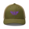 Purple Embroidered Logo Trucker Hat | Retro
