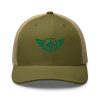 Kelly Green Embroidered Logo Trucker Hat | Retro
