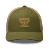 Old Gold Embroidered Brand Logo Trucker Hat | Retro