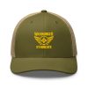 Gold Embroidered Brand Logo Trucker Hat | Retro