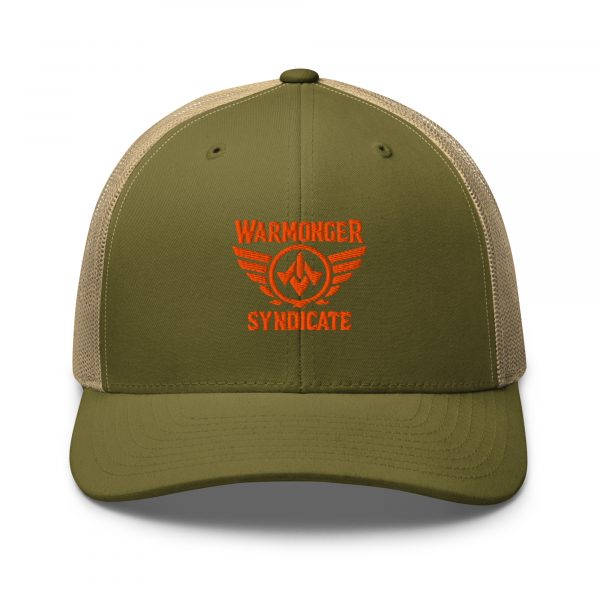 Orange Embroidered Brand Logo Trucker Hat | Retro