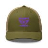 Purple Embroidered Brand Logo Trucker Hat | Retro