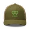 Kiwi Green Embroidered Brand Logo Trucker Hat | Retro