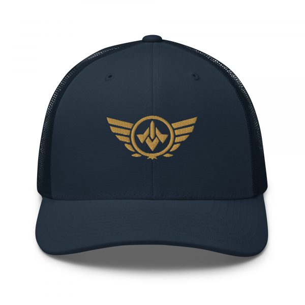 Old Gold Embroidered Logo Trucker Hat | Retro