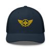 Gold Embroidered Logo Trucker Hat | Retro