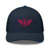 Flamingo Embroidered Logo Trucker Hat | Retro