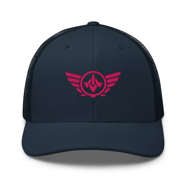 Flamingo Embroidered Logo Trucker Hat | Retro