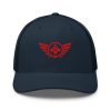 Red Embroidered Logo Trucker Hat | Retro