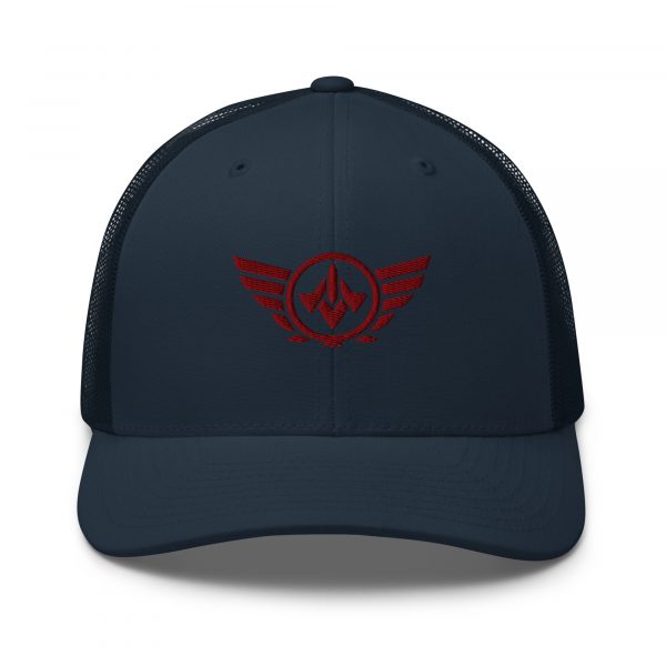 Maroon Embroidered Logo Trucker Hat | Retro