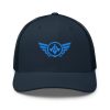Aqua Embroidered Logo Trucker Hat | Retro