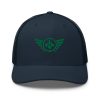 Kelly Green Embroidered Logo Trucker Hat | Retro
