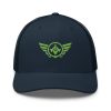 Kiwi Green Embroidered Logo Trucker Hat | Retro