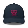 Flamingo Embroidered Brand Logo Trucker Hat | Retro