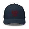 Maroon Embroidered Brand Logo Trucker Hat | Retro